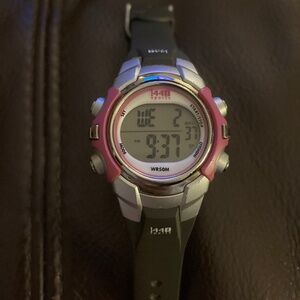 Women's 1440 sports digital watch. T5J151. Pink, silver and gray. Working watch